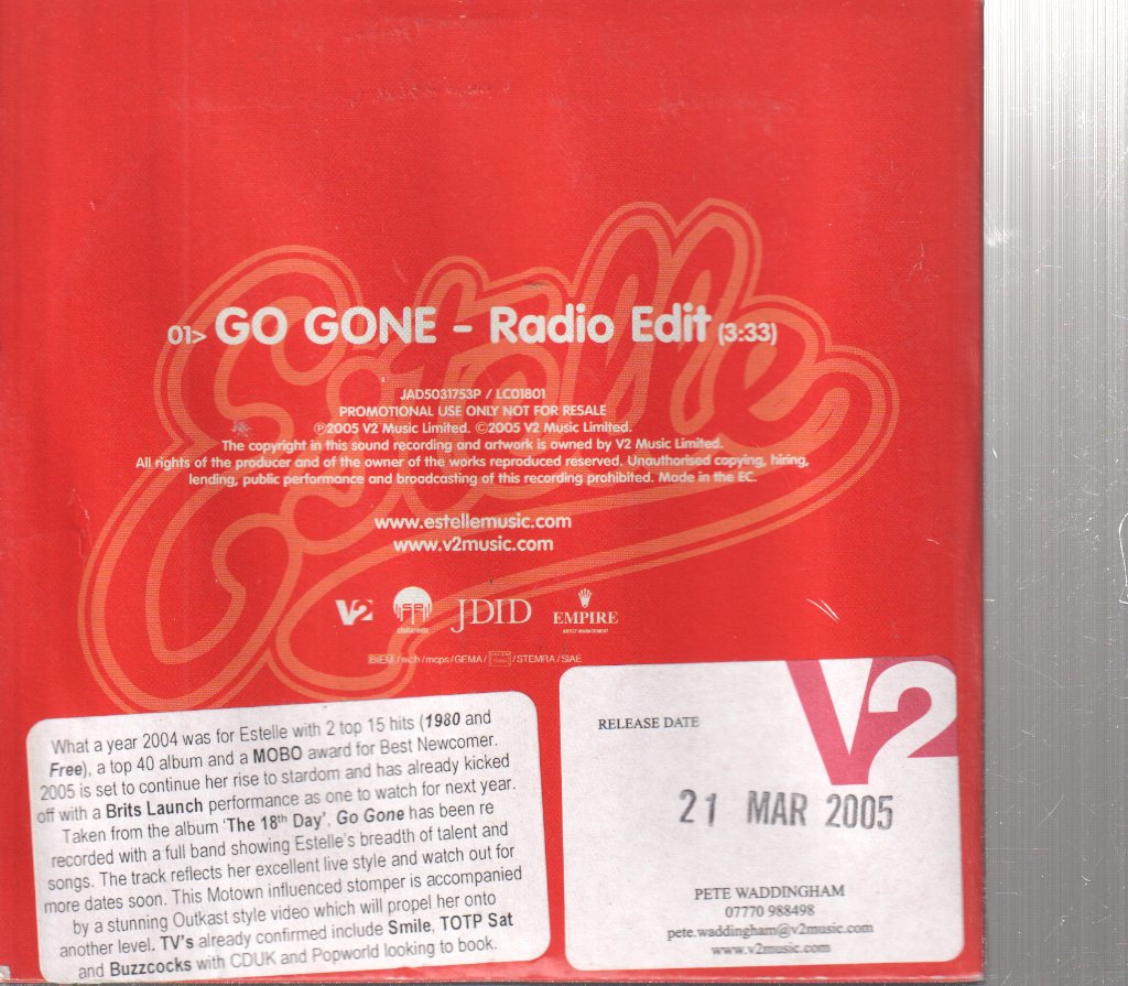 Estelle - Go Gone - Cd