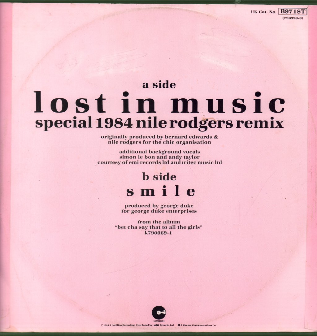 Sister Sledge - Lost In Music - 12 Inch