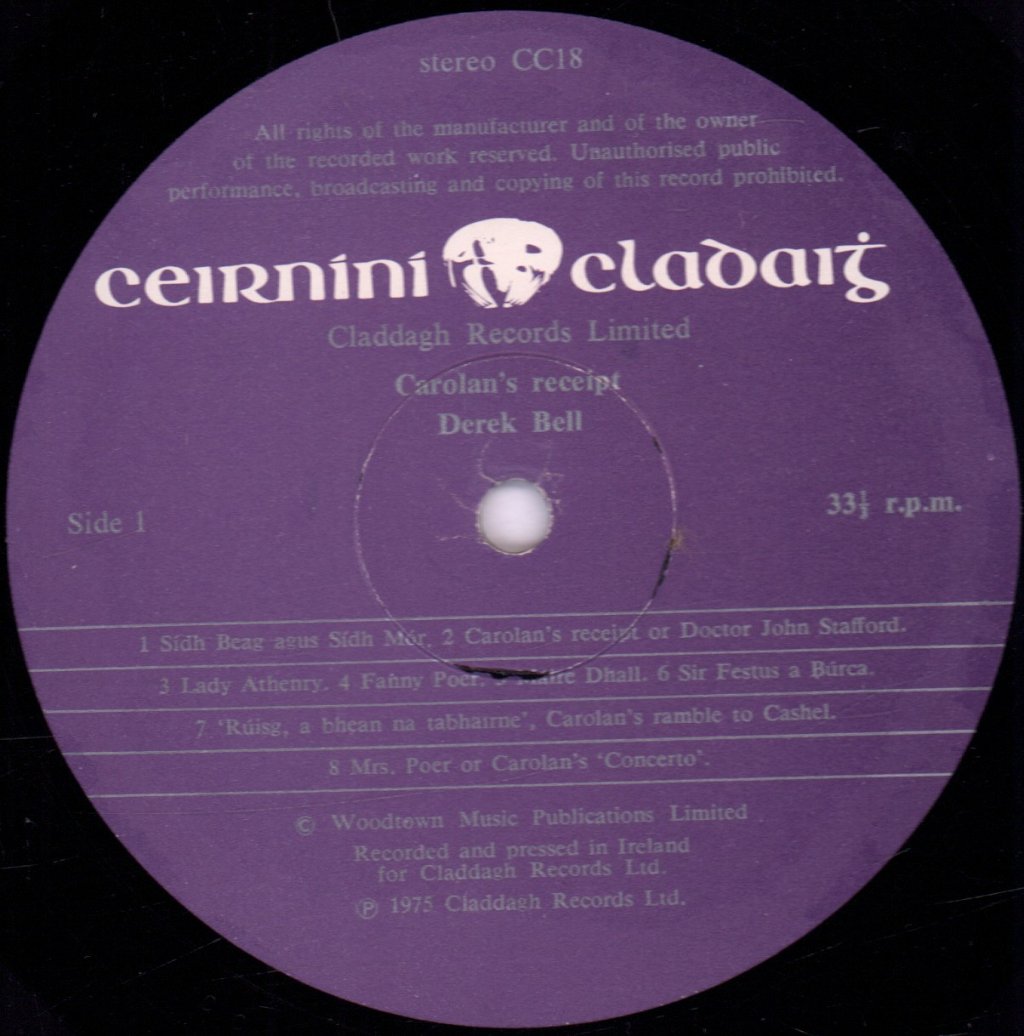 Derek Bell - Carolan's Receipt - Lp