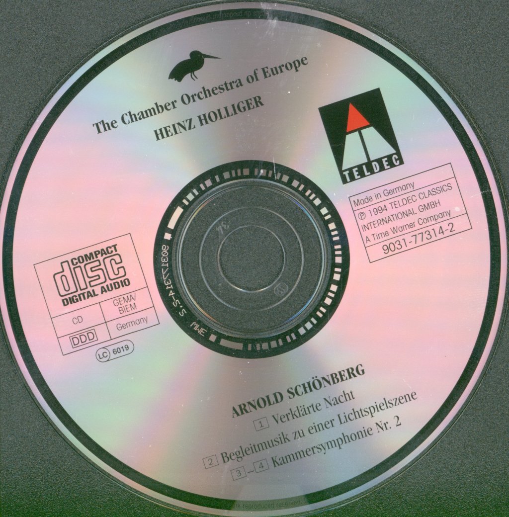 Heinz Holliger Chamber Orchestra Of Europe - Schoenberg Verklärte Nacht = Transfigured Night - Cd