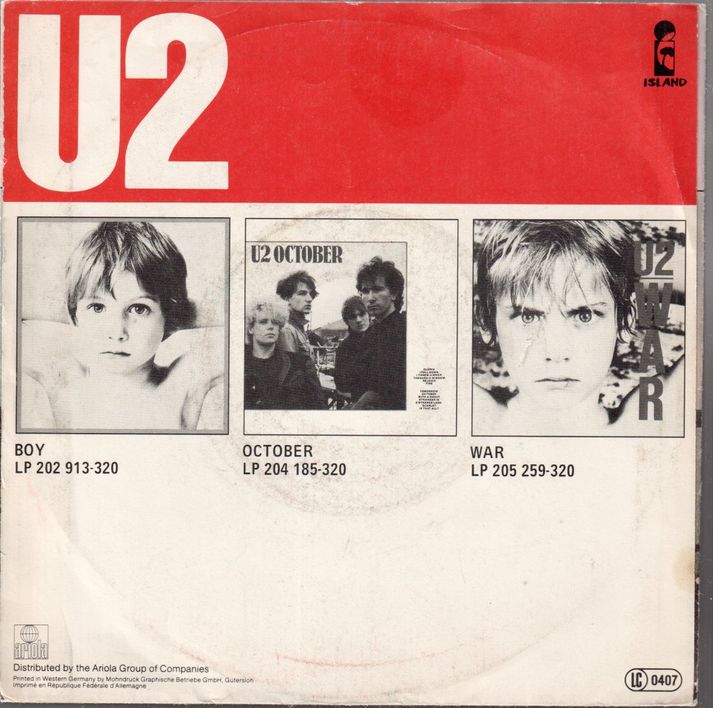 U2 - >40< (How Long) • Two Hearts Beat As One - 7 Inch