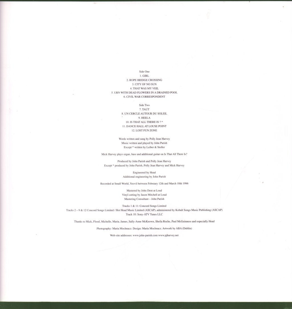 John Parish And Polly Jean Harvey - Dance Hall At Louse Point - Lp