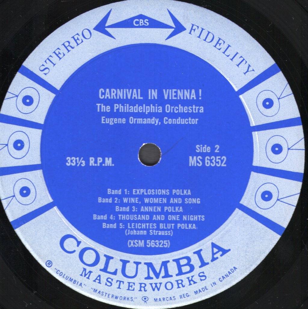 Eugene Ormandy / Philadelphia Orchestra - Carnival In Vienna - Lp