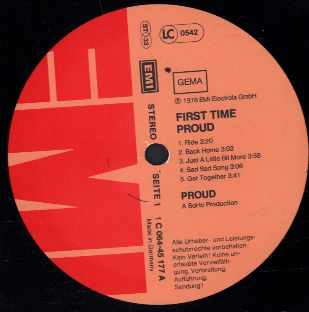 Proud - First Time Proud - Lp