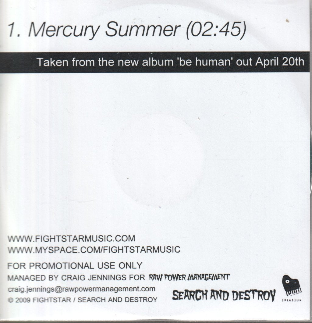 Fightstar - Mercury Summer - Cdr