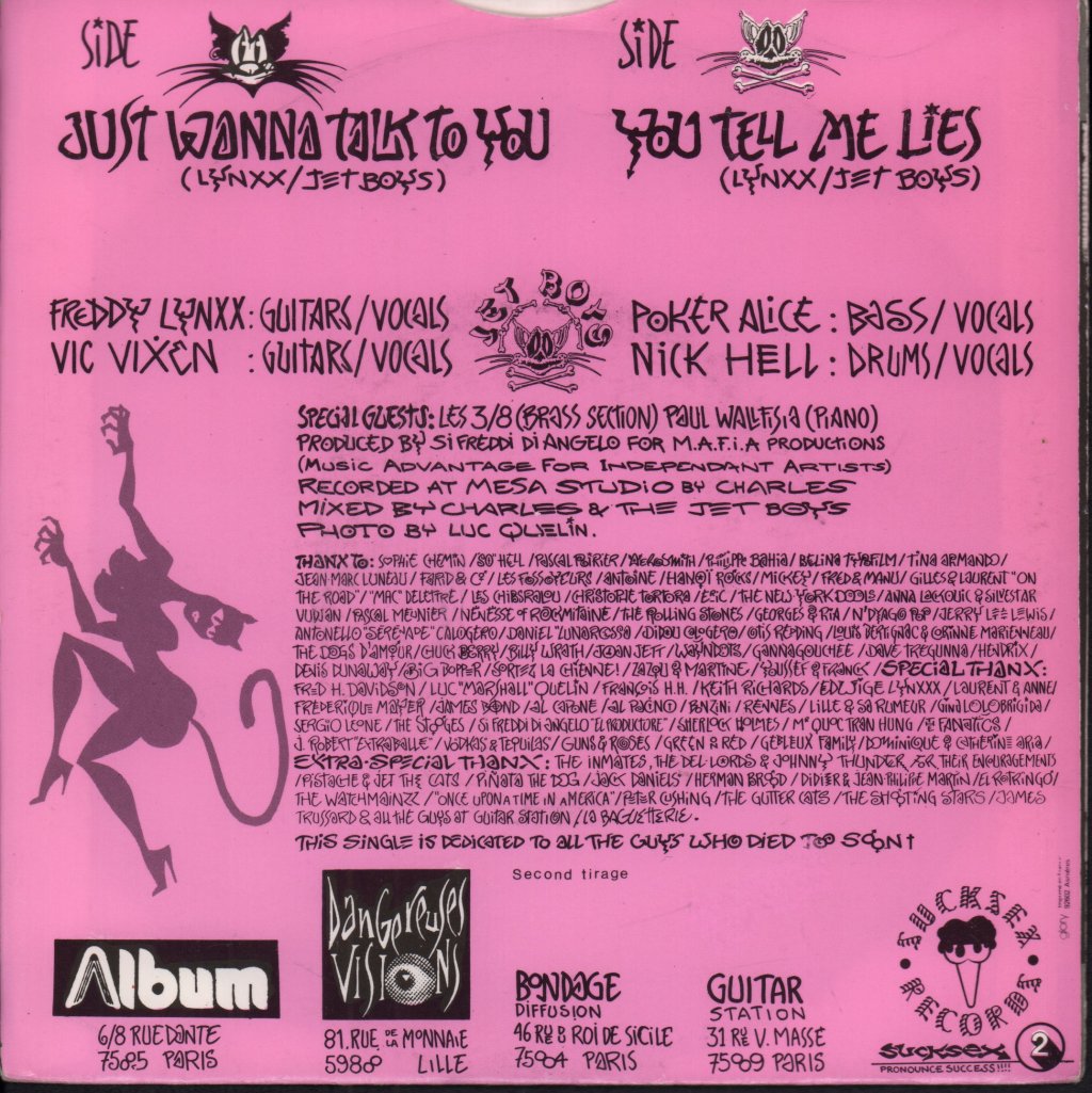 Jet Boys - Just Wanna Talk To You - 7 Inch