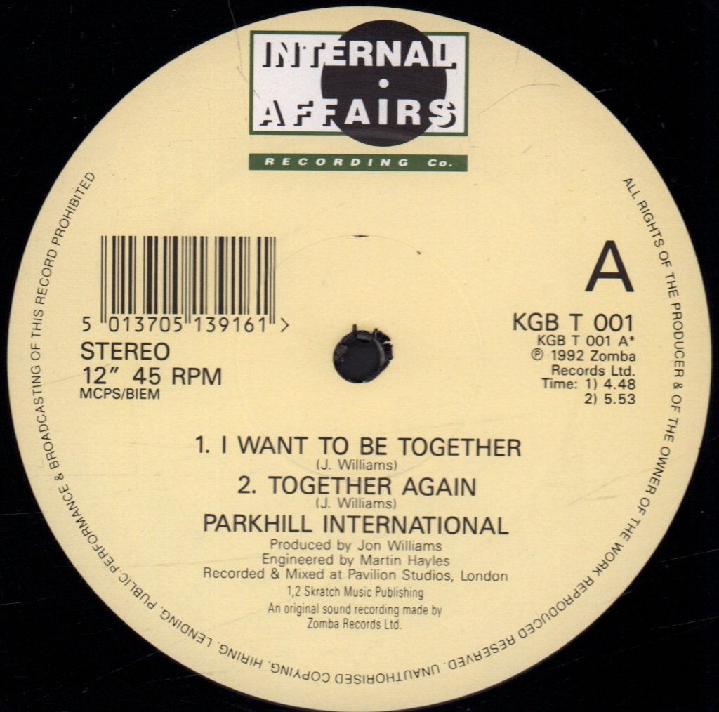 Parkhill International - I Want To Be Together - 12 Inch