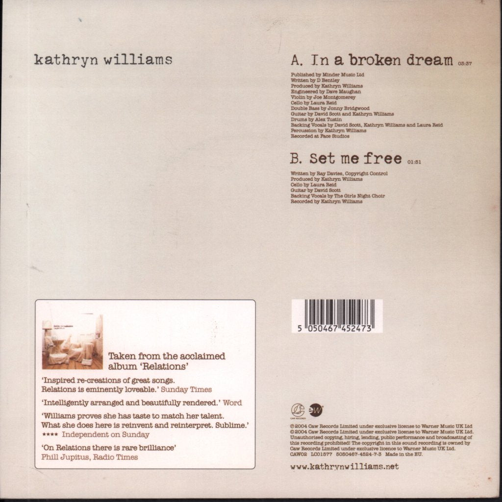 Kathryn Williams - In A Broken Dream - 7 Inch
