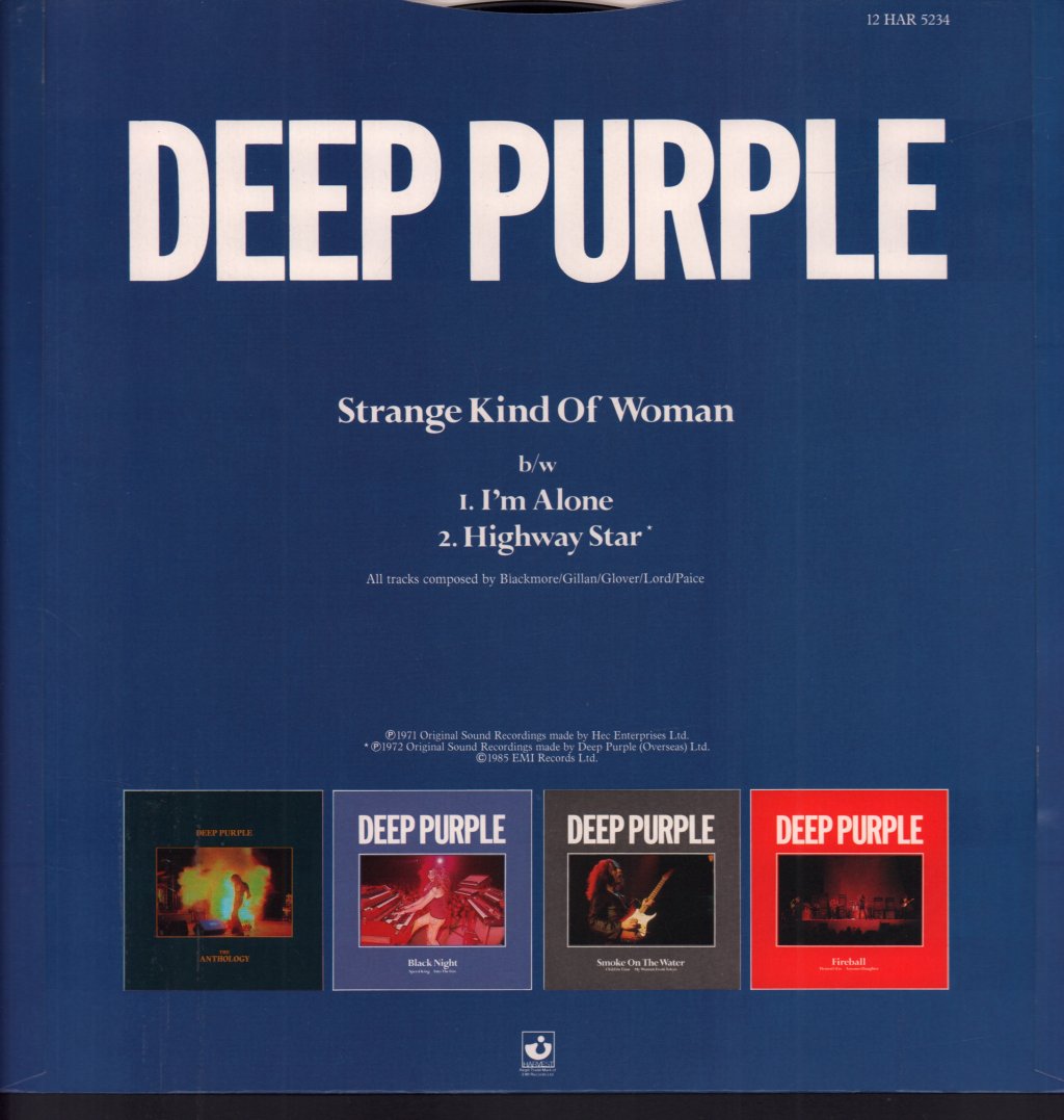 Deep Purple - Strange Kind Of Woman - 12 Inch