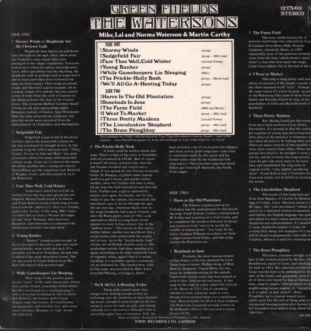 Watersons - Green Fields - Lp