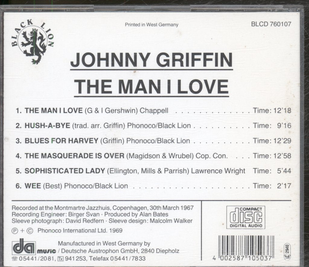 Johnny Griffin - Man I Love - Cd