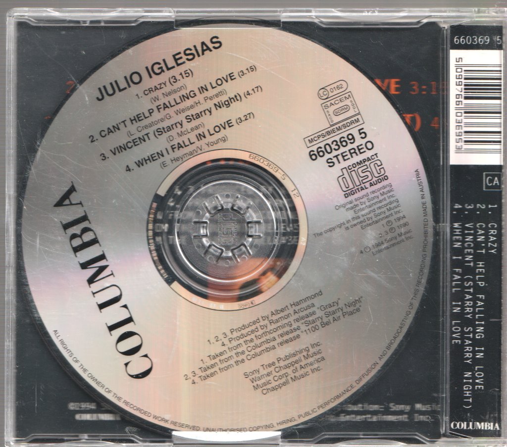 Julio Iglesias - Crazy - Cd