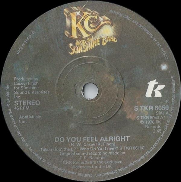 KC And The Sunshine Band - Do You Feel Alright - 7 Inch