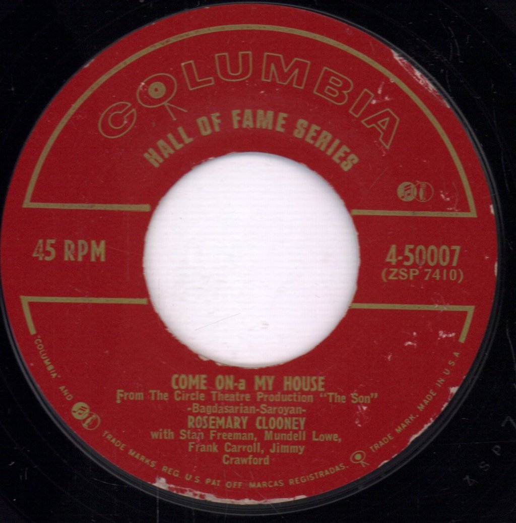 Rosemary Clooney - Blues In The Night / Come On-a My House - 7 Inch