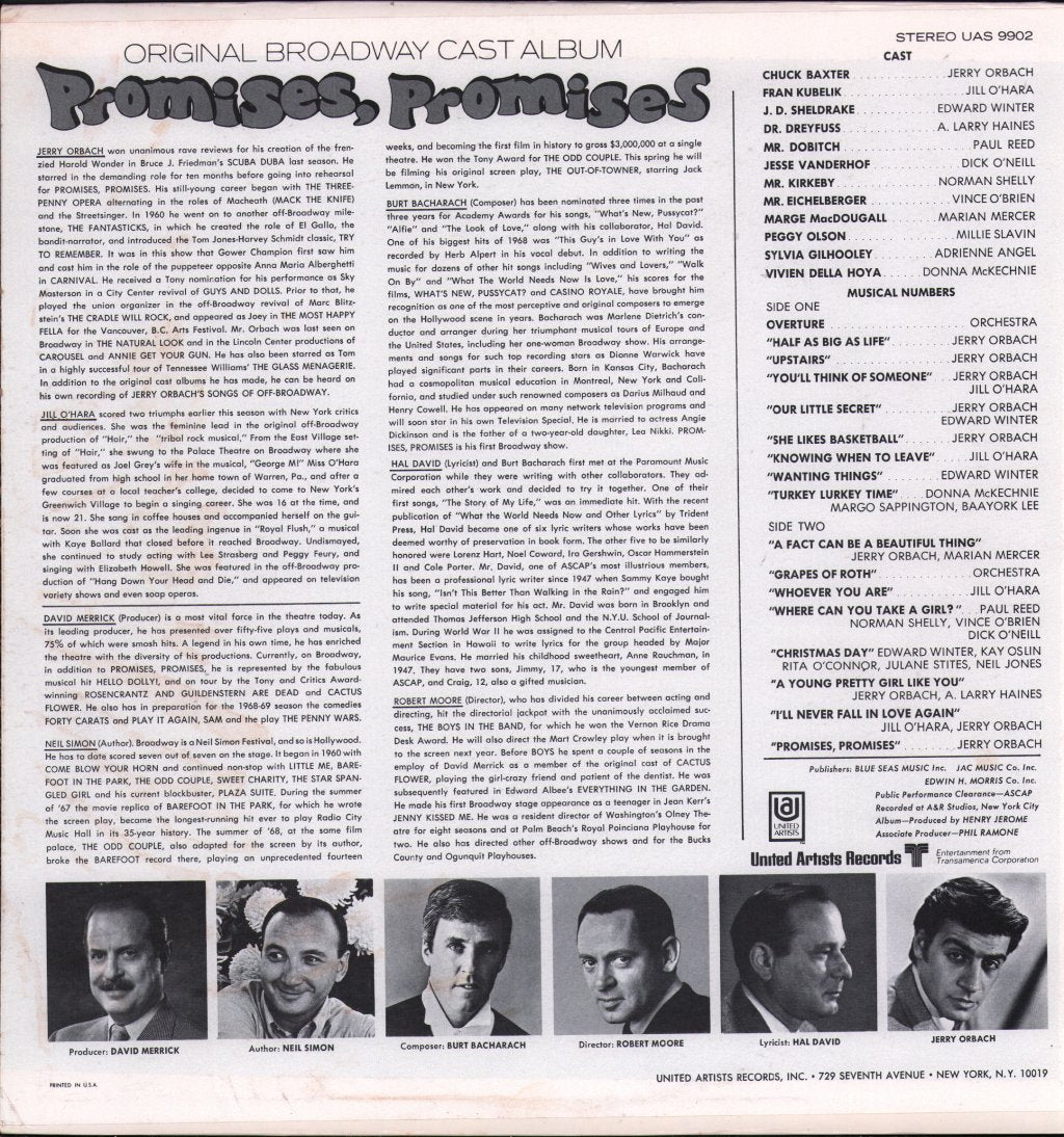 David Merrick - Promises, Promises - Lp