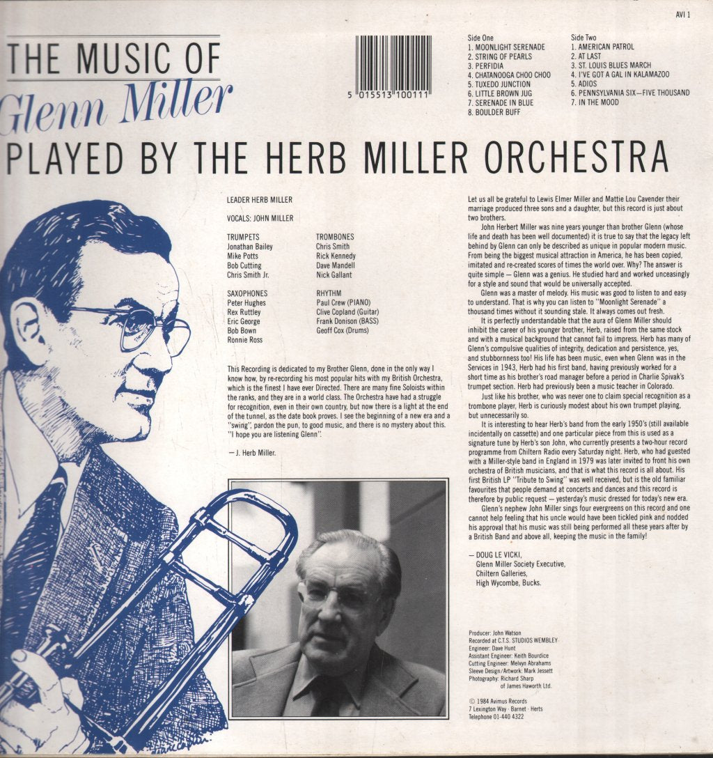 Herb Miller Orchestra - Music Of Glenn Miller - Lp