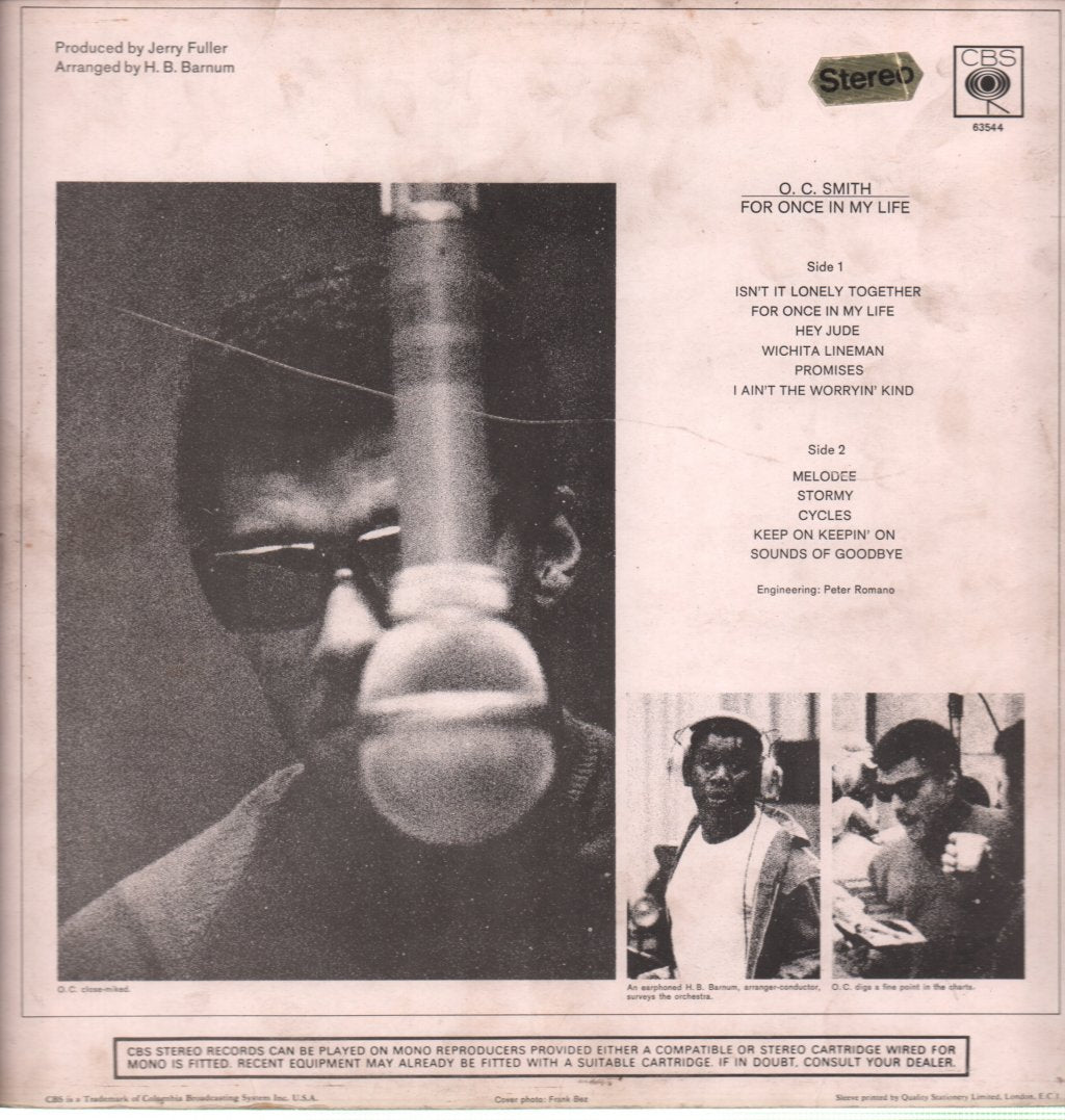 O.c.smith - For Once In My Life - Lp