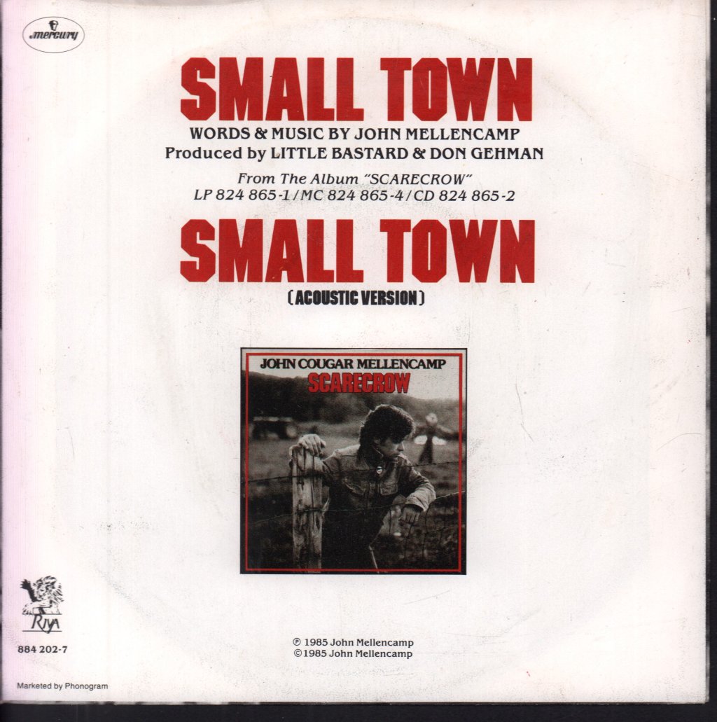 John Cougar Mellencamp - Small Town - 7 Inch