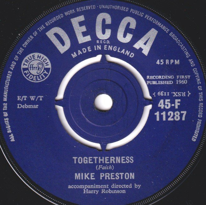 Mike Preston - Togetherness - 7 Inch
