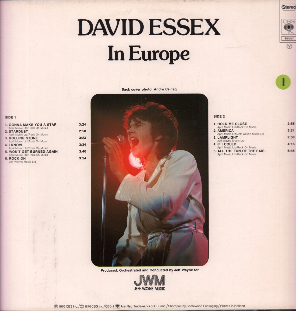 David Essex - In Europe - Lp