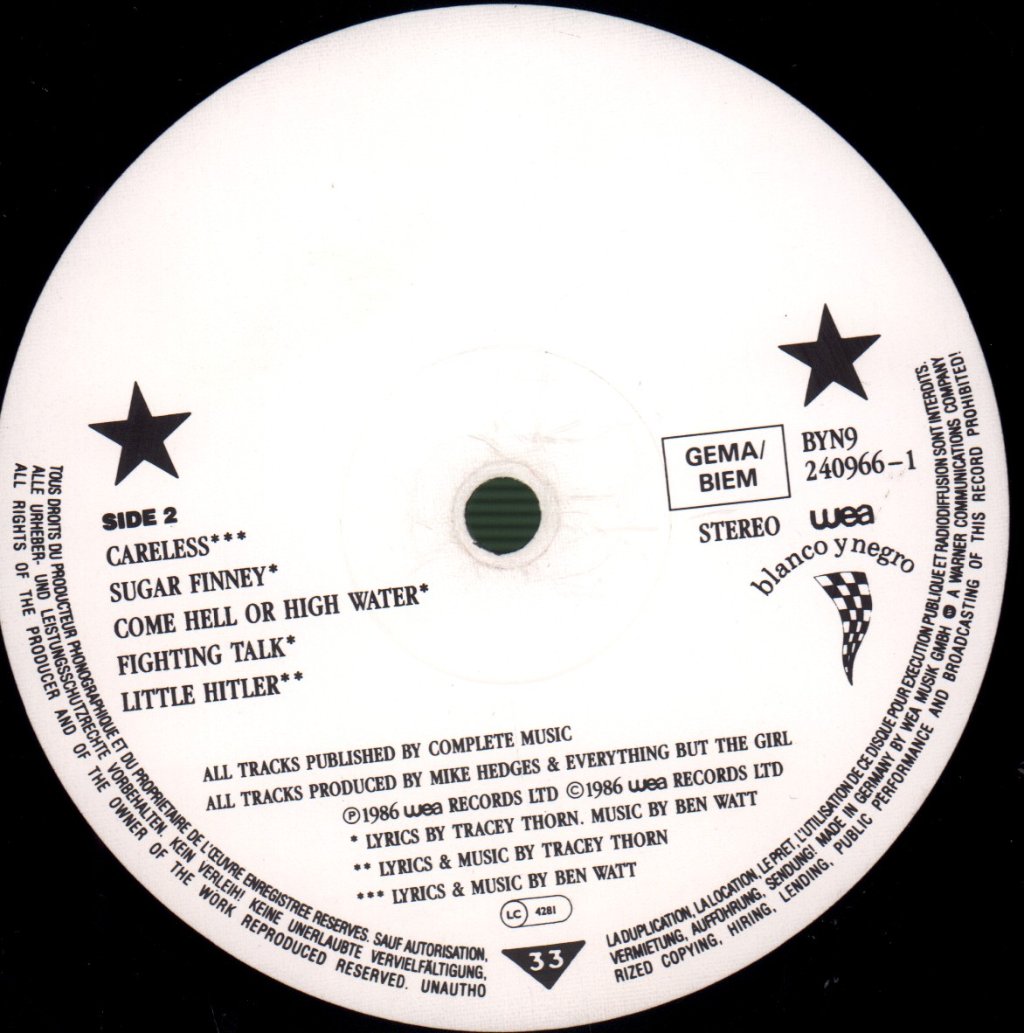 Everything But The Girl - Baby The Stars Shine Bright - Lp