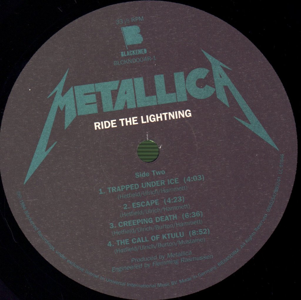 Metallica - Ride The Lightning - Lp