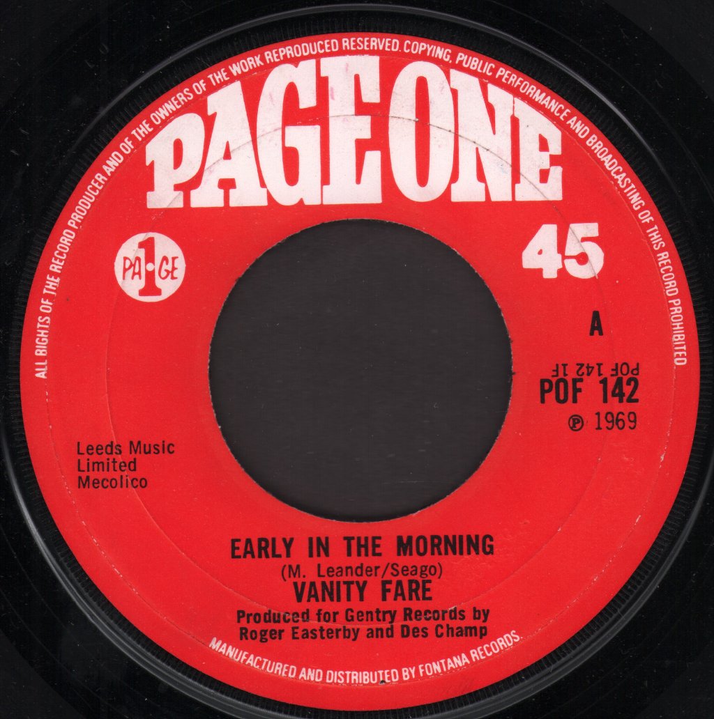 Vanity Fare - Early In The Morning - 7 Inch