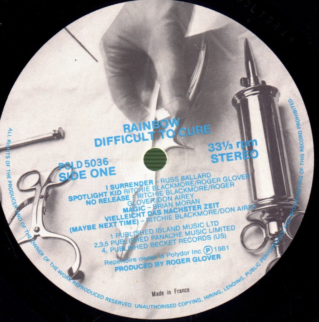 Rainbow - Difficult To Cure - Lp