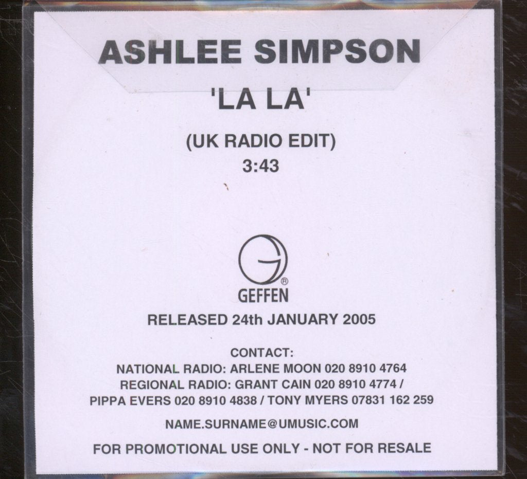 Ashlee Simpson - La La - Cdr