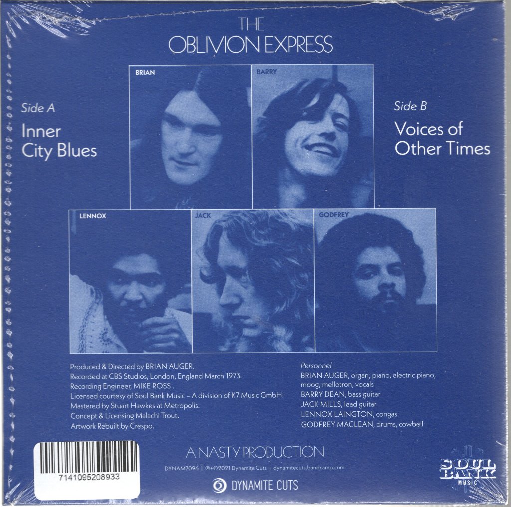 Brian Auger's Oblivion Express - Inner City Blues / Voices of Other Times - 7 Inch