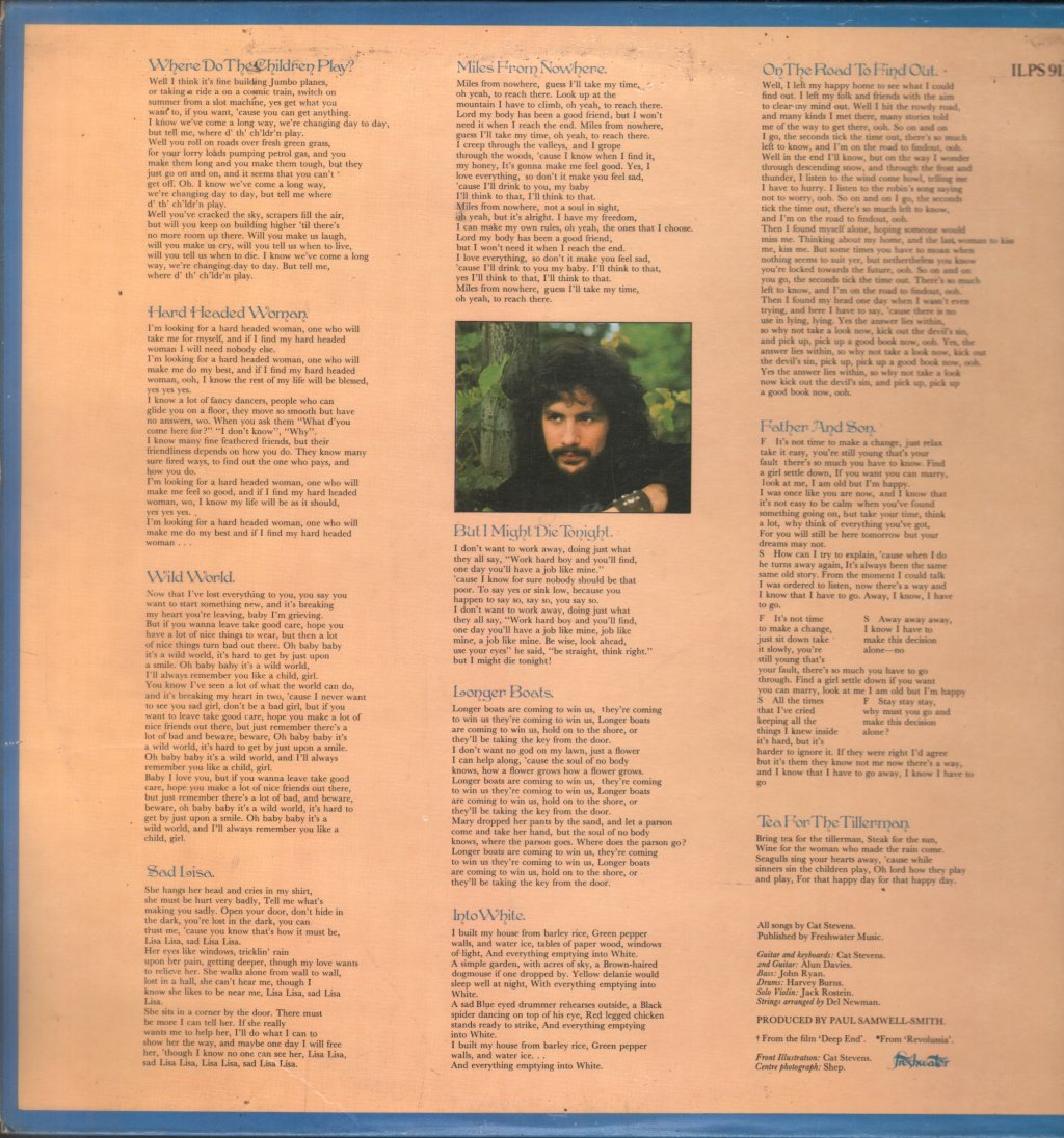 Cat Stevens - Tea For The Tillerman - Lp