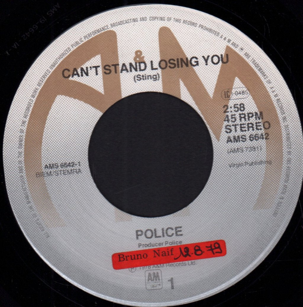Police - Can't Stand Losing You - 7 Inch