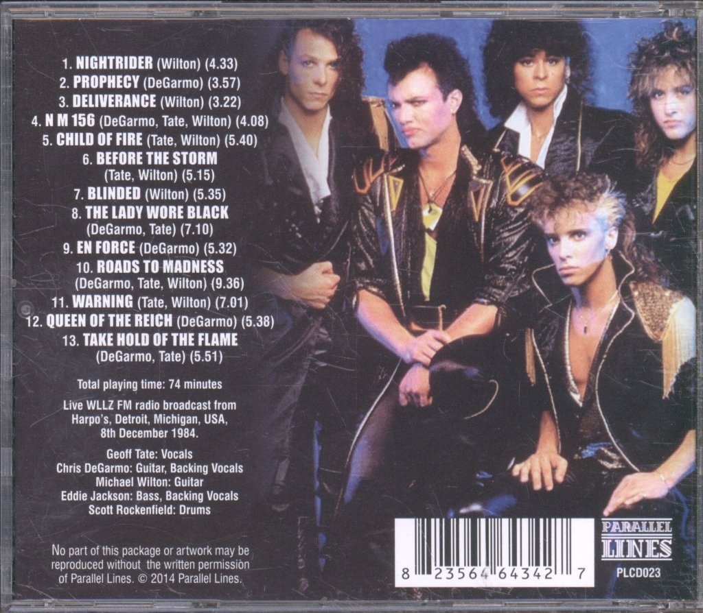 Queensrÿche - Storming Detroit - Live 1984 Radio Broadcast - Cd