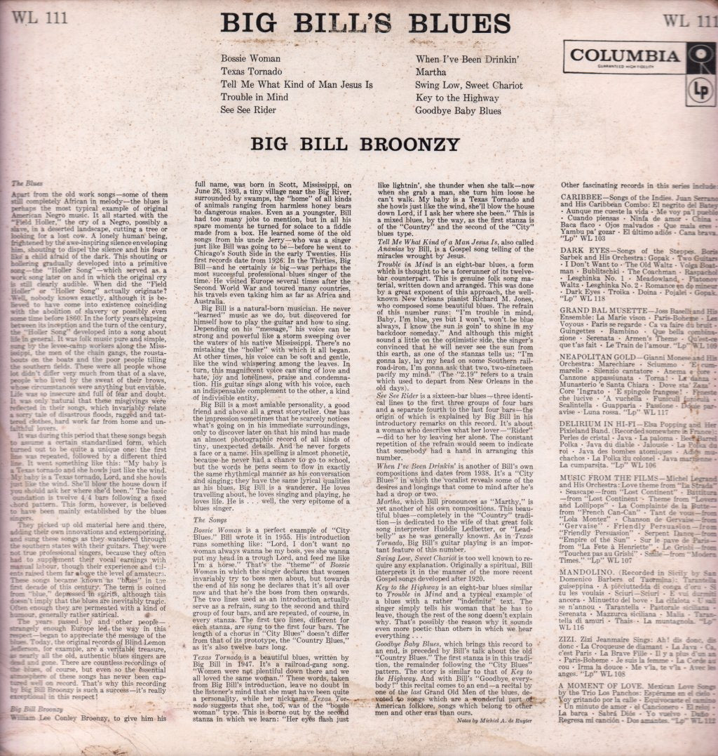 Big Bill Broonzy - Big Bill's Blues - Lp