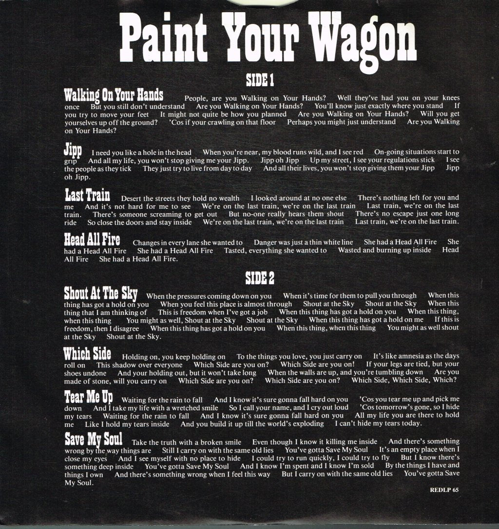 Red Lorry Yellow Lorry - Paint Your Wagon - Lp