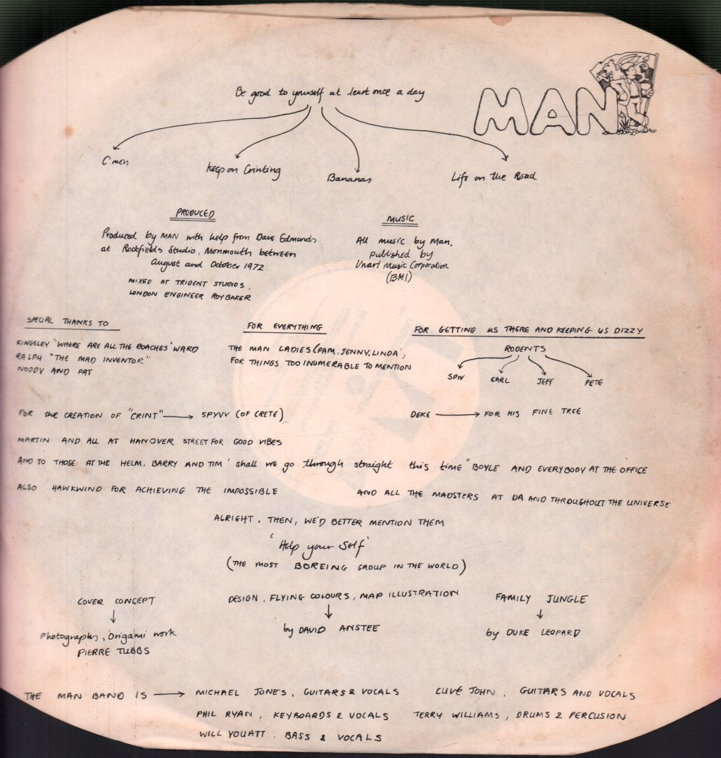 Man (Welsh Progressive Rock Group) - Be Good To Yourself - Lp