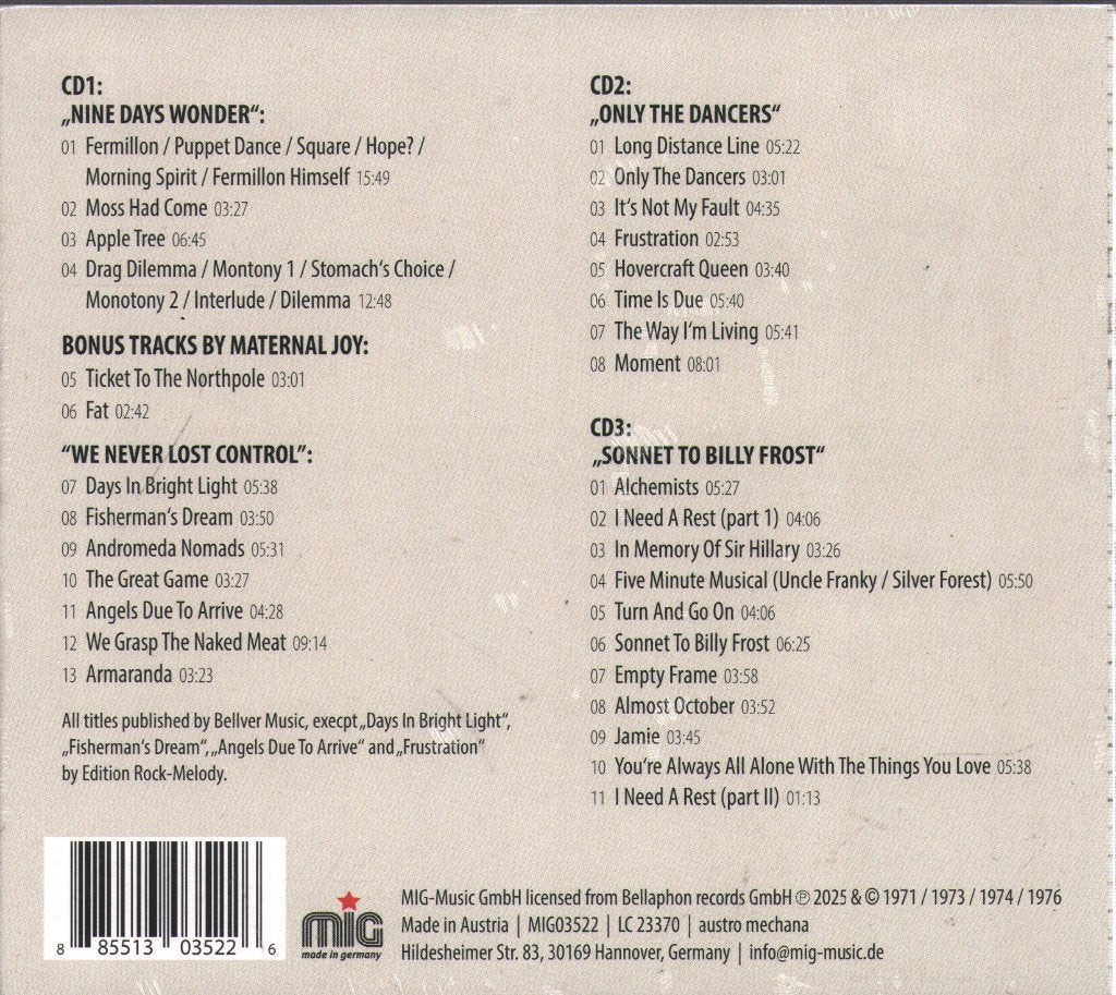 Nine Days Wonder - Bacillus Years - Cd Set