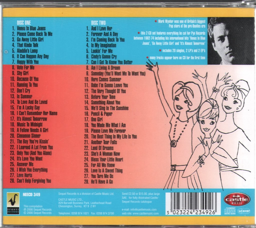 Mark Wynter - Go Away Little Girl - The Pye Anthology - Double Cd