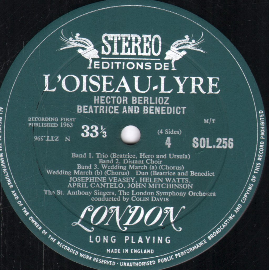 April Cantelo / Josephine Veasey / Helen Watts / Colin Davis / London Symphony Orchestra - Berlioz - Beatrice Et Benedict - Double Lp
