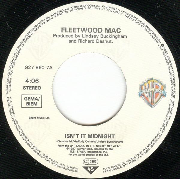 Fleetwood Mac - Isn't It Midnight - 7 Inch