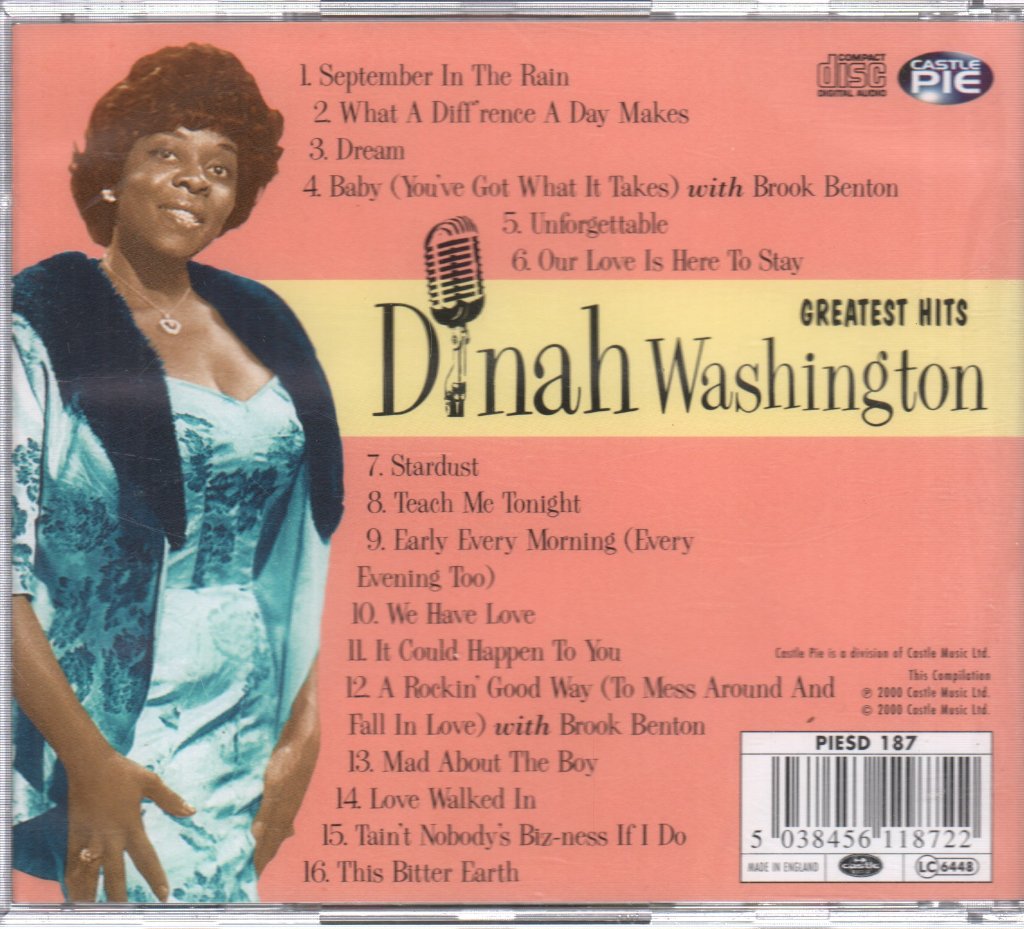 Dinah Washington - Greatest Hits - Cd