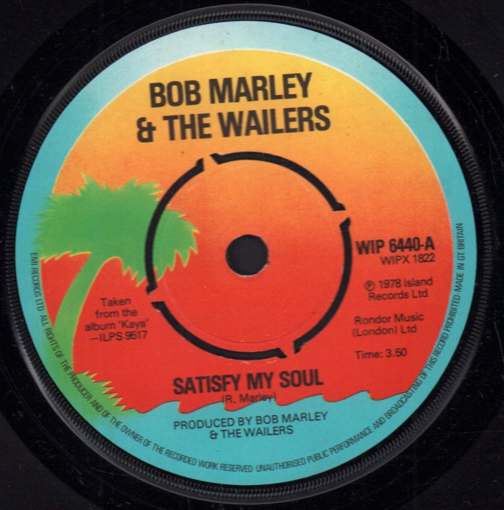 Bob Marley And The Wailers - Satisfy My Soul - 7 Inch