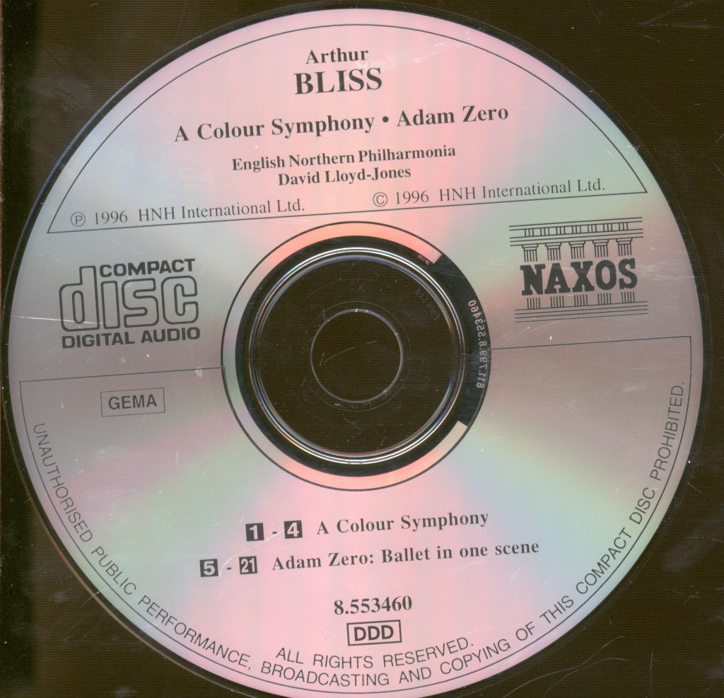 Northern Philharmonia, David Lloyd-Jones - Arthur Bliss - A Colour Symphony • Adam Zero - Cd