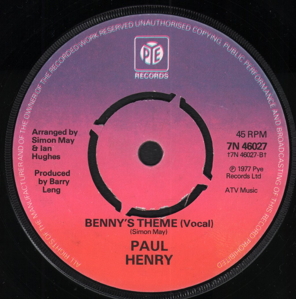 Paul Henry - Benny's Theme - 7 Inch
