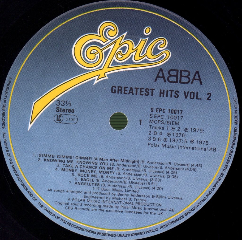 ABBA - Greatest Hits Volume 2 - Lp