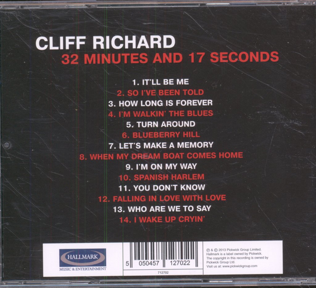 Norrie Paramor And His Orchestra - 32 Minutes And 17 Seconds With Cliff Richard - Cd