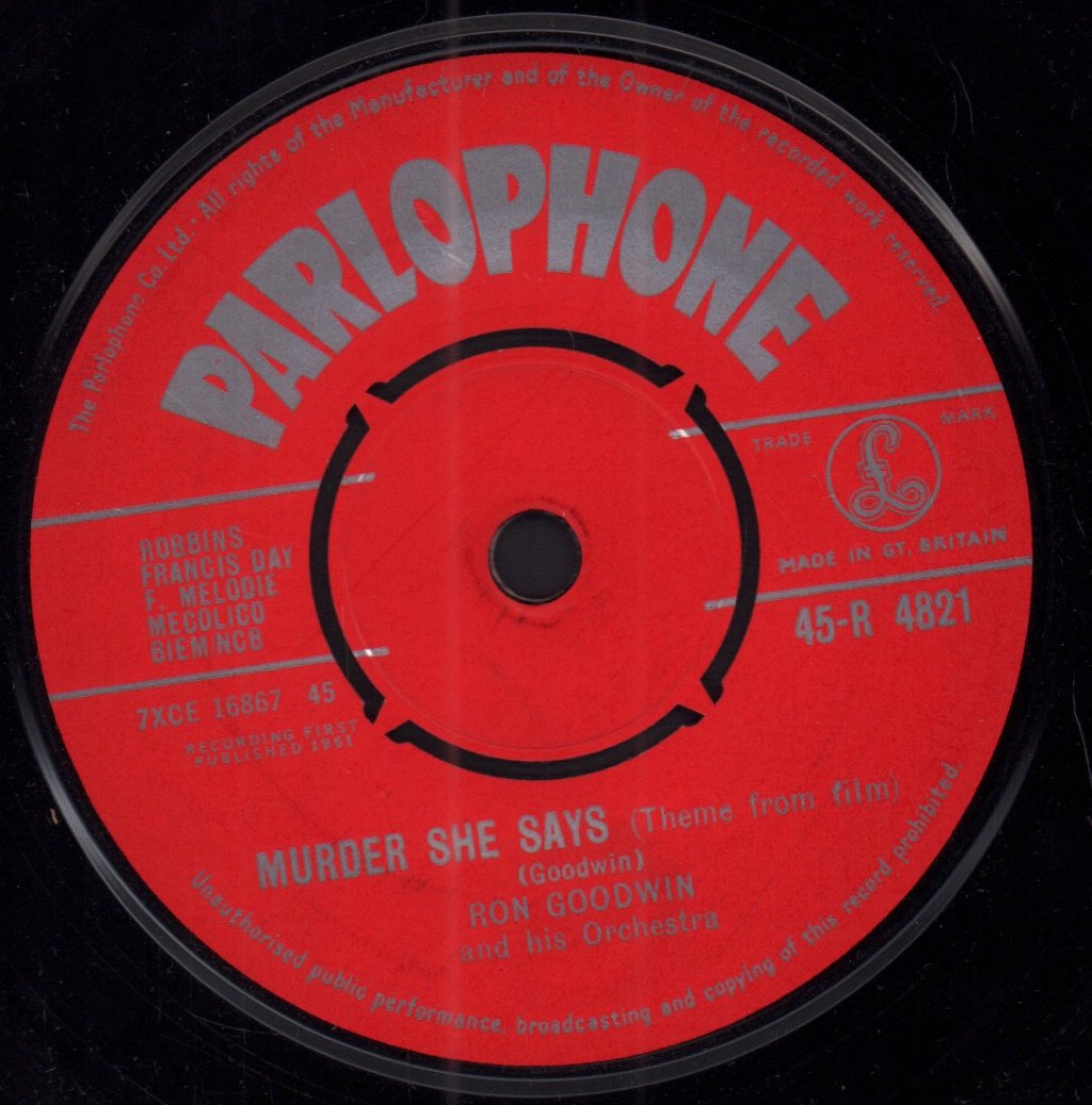 Ron Goodwin And His Orchestra - Murder She Says - 7 Inch