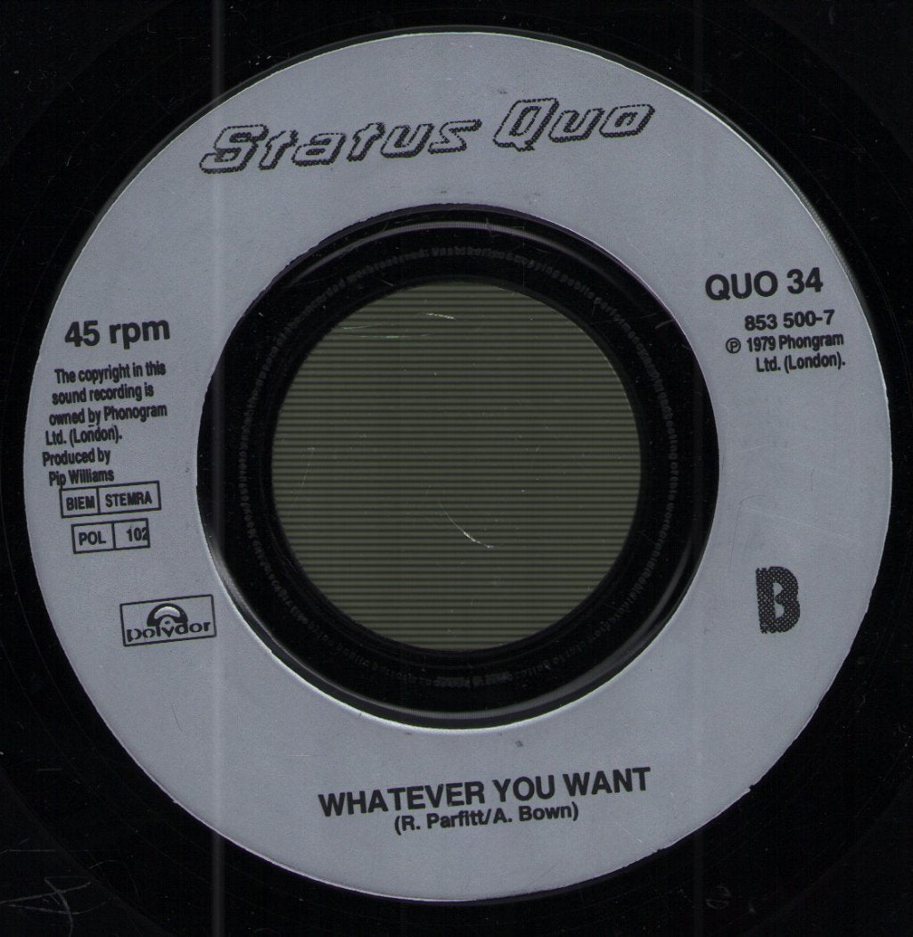Status Quo - I Didn't Mean It - 7 Inch