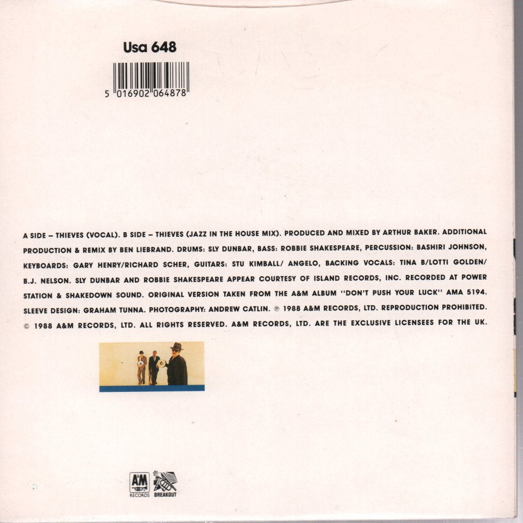 Wally Jump Jr And The Criminal Element - Thieves - 7 Inch