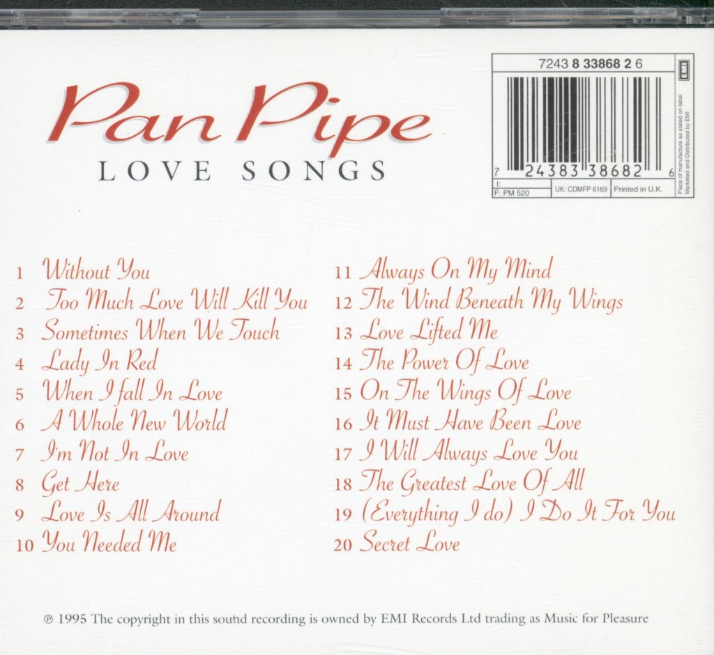 Blue Mountain Panpipe Ensemble - Love Songs - Cd